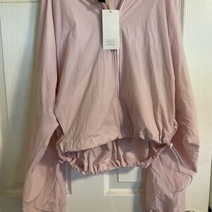 All In Motion Pink Women’s Large Windbreaker Full Zip Jacket NWT Hooded